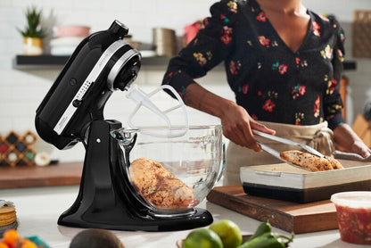 KitchenAid 4,8 L 5KSM185 Artisan Küchenmaschine Meatlover Metallfleischwolf 5KSMMGA Gr. 8