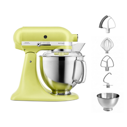 KitchenAid 4,8 L 5KSM185 Artisan Küchenmaschine Flexiset Artisan + Flexirührer