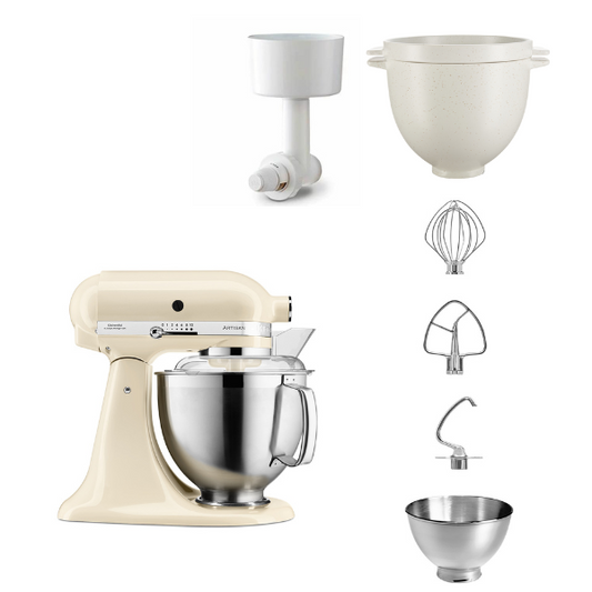 KitchenAid 4,8 L 5KSM185 Artisan Küchenmaschine Breadlover Messerschmidt Getreidemühlenvorsatz, Brotbackschüssel
