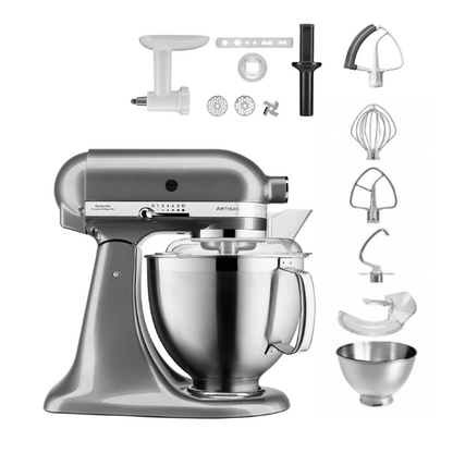 KitchenAid 4,8 L 5KSM185 Artisan Küchenmaschine Cookielover Artisan Fleischwolf+Spritzgebäck+Flexirührer